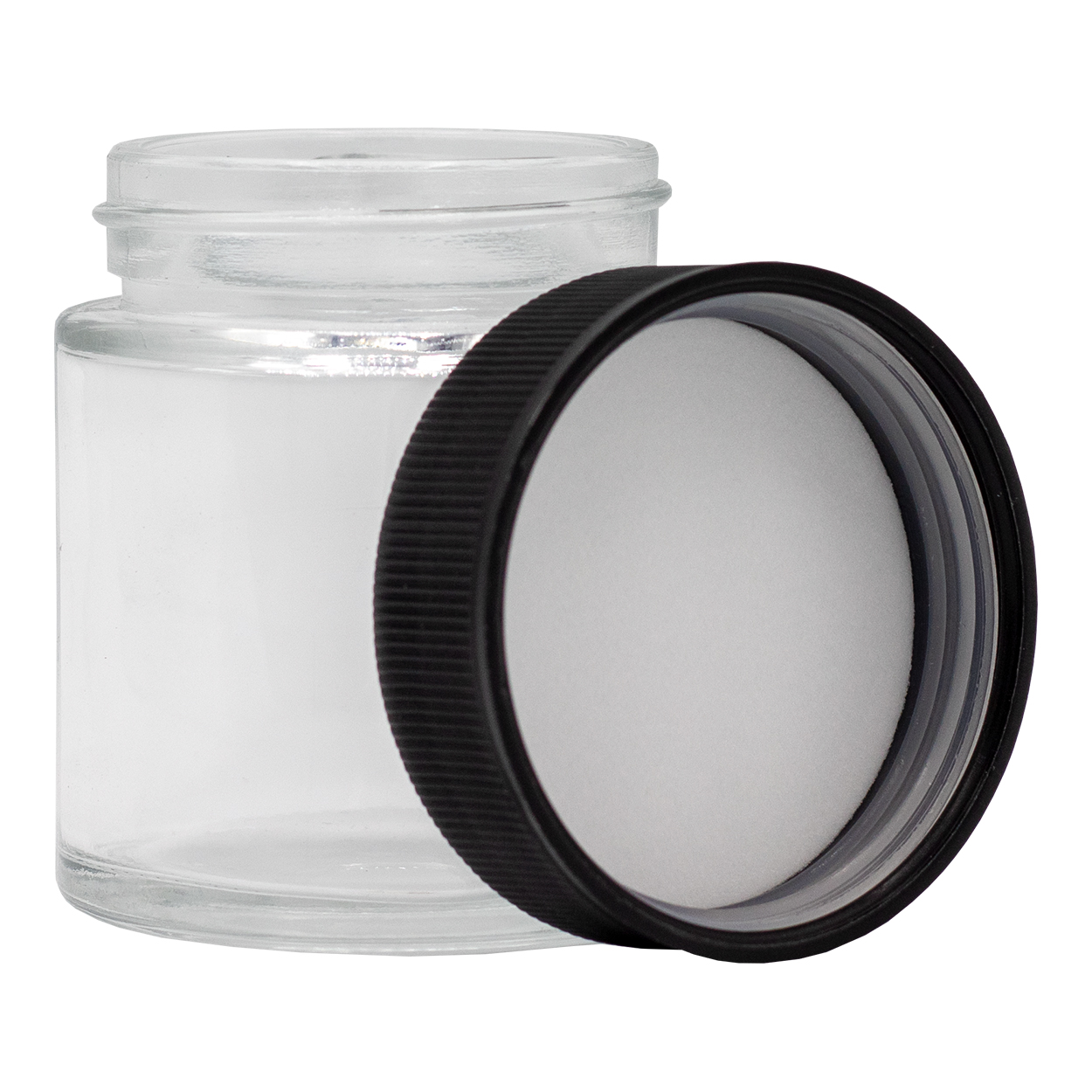 FLAT BOTTOM 4OZ CHILD RESISTANT GLASS JAR 140PC BULK PRICE 0.21