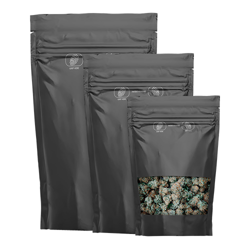 Black bags with window 3 sealable bags