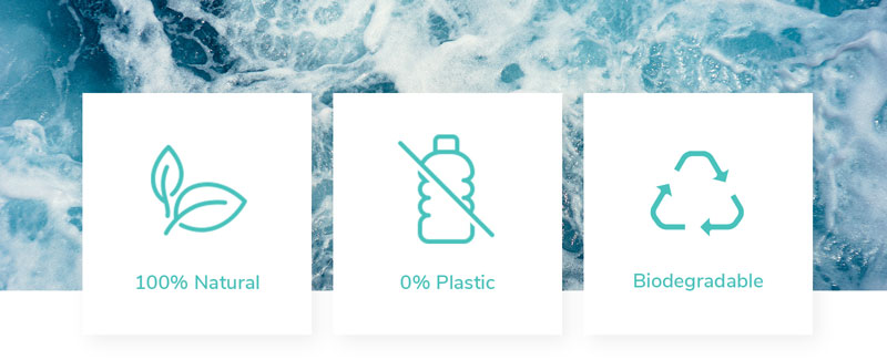 100% Natural, 0% Plastic, Biodegradable