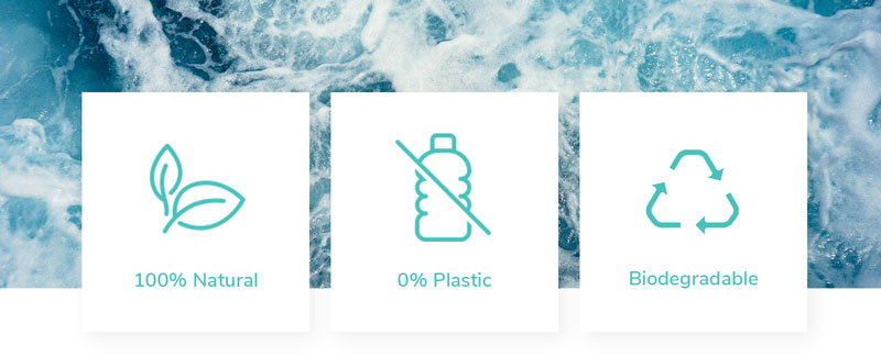 water-squares 100% Natural, 0% Plastic, Biodegradable