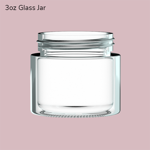 3oz Glass Jar with Black Child-Resistant Lid